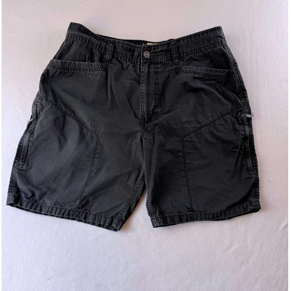 RedHead Brand Co 36 Gray Ripstop Cargo Utility Shorts Outdoor Hiking Y2K